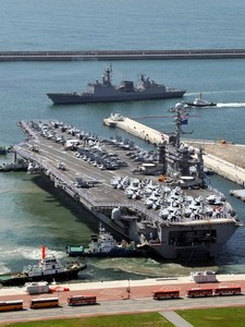 The 97,000-ton aircraft carrier USS Geor