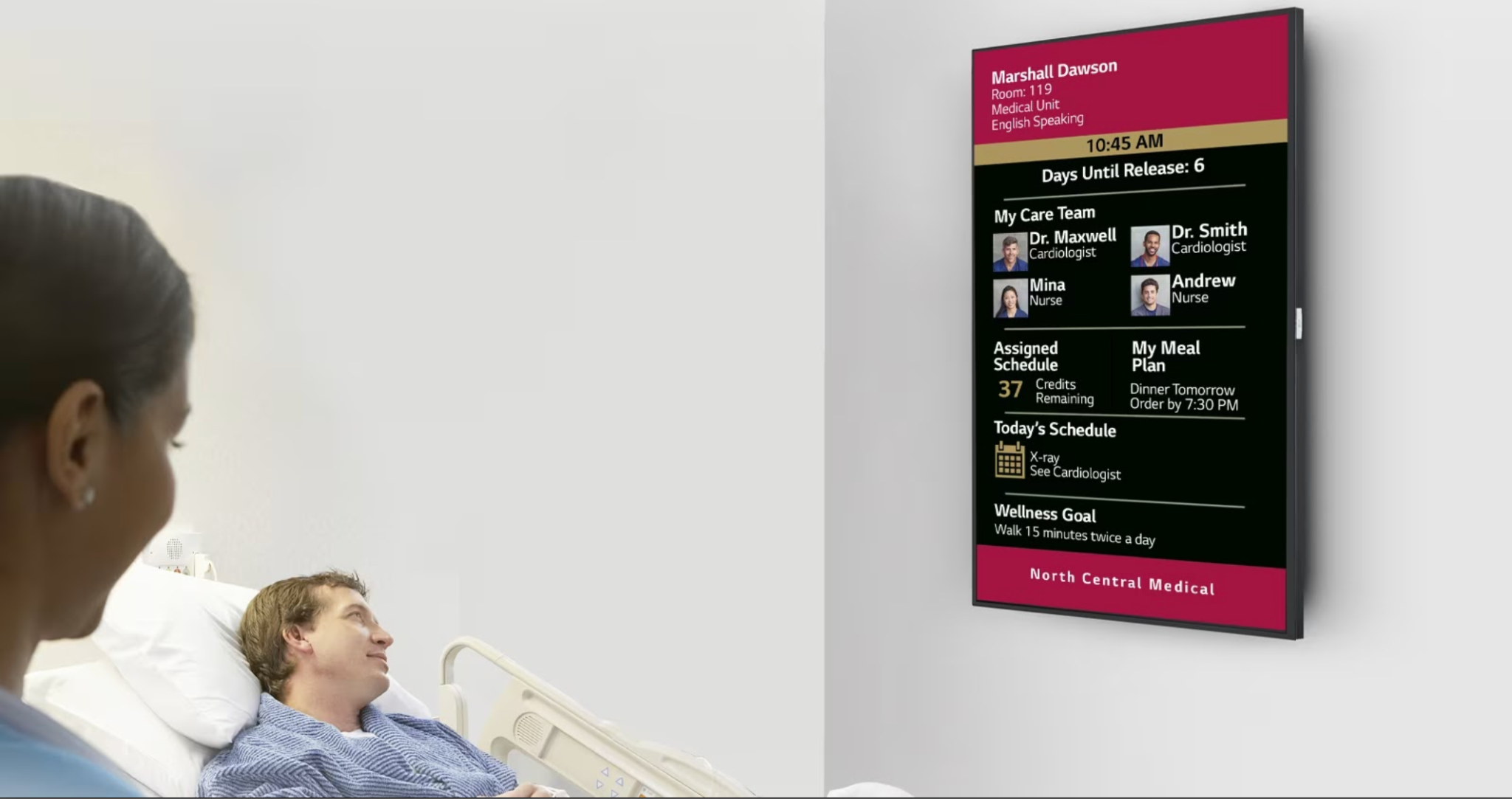 LG Launches Patient Engagement Boards for Hospital Rooms